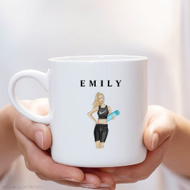 Workout, Yoga, Aangepast Grote Koffiekop