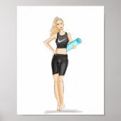 workout, yoga, mode illustratie poster (Voorkant)