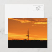 Workover Rig op Sunset Briefkaart (Voorkant / Achterkant)