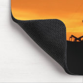 Workover Rig op Sunset Mousepad Muismat (Hoek)