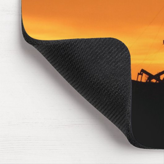 Workover Rig op Sunset Mousepad Muismat (Hoek)