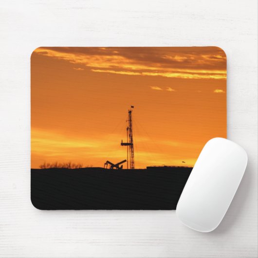 Workover Rig op Sunset Mousepad Muismat (Met muis)