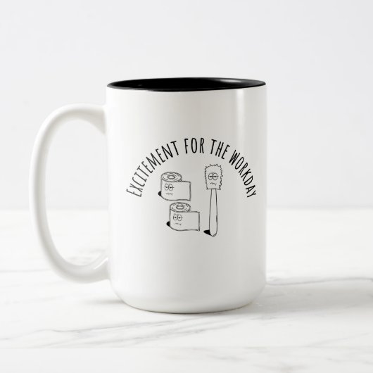 Workplace Thrills Tweekleurige Koffiemok (Links)