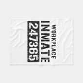 Workplace Worker Prisoner Inmate Halloween Costume Fleece Deken (Voorkant (Horizontaal))