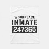Workplace Worker Prisoner Inmate Halloween Costume Fleece Deken (Voorkant)