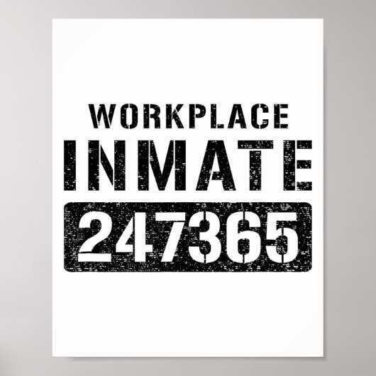 Workplace Worker Prisoner Inmate Halloween Costume Poster (Voorkant)