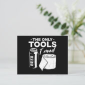 Workshop Beer Toilet Paper Tools Briefkaart (Staand voorkant)
