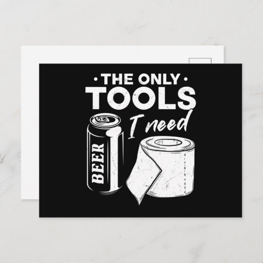 Workshop Beer Toilet Paper Tools Briefkaart (Voorkant / Achterkant)