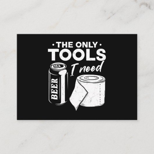Workshop Beer Toilet Paper Tools Visitekaartje (Voorkant)
