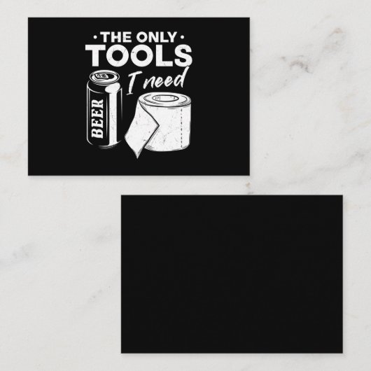 Workshop Beer Toilet Paper Tools Visitekaartje (Voorkant / Achterkant)