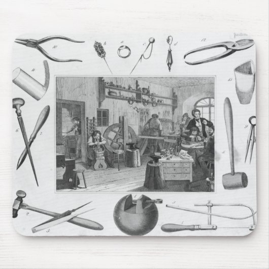 Workshop en belangrijkste sieraden, 1810 muismat (Voorkant)