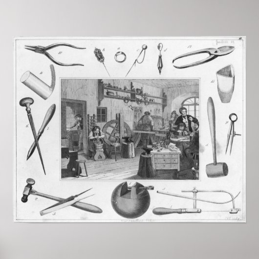 Workshop en belangrijkste sieraden, 1810 poster (Voorkant)