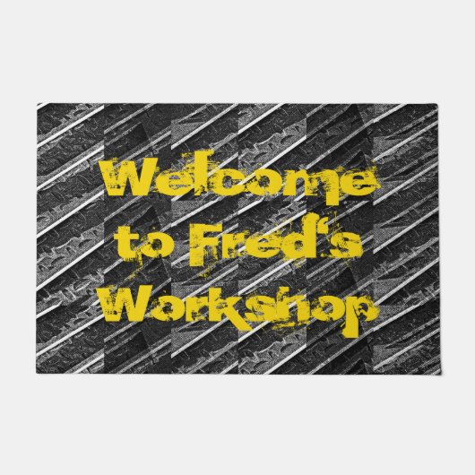 Workshop Garage Industrial CUSTOM Deurmat (Voorkant)