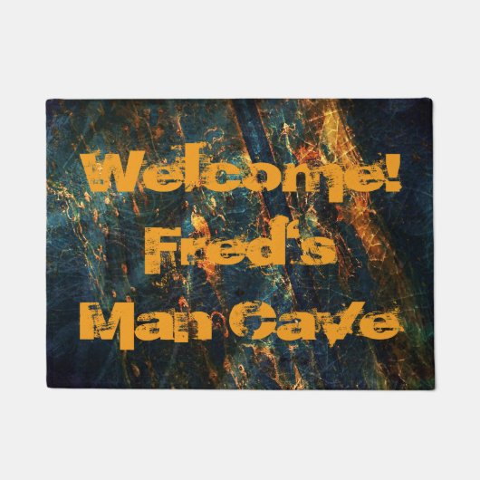 Workshop Garage Man Cave Industrial CUSTOM Doormat Deurmat (Voorkant)