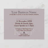 Workshop Golden Sun Business Seminar Uitnodiging Briefkaart (Achterkant)