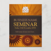 Workshop Golden Sun Business Seminar Uitnodiging Briefkaart (Voorkant)