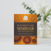 Workshop Golden Sun Business Seminar Uitnodiging Briefkaart (Staand voorkant)