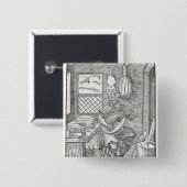 Workshop instrumentenmaker, c.1570 vierkante button 5,1 cm (Voorkant /achterkant)
