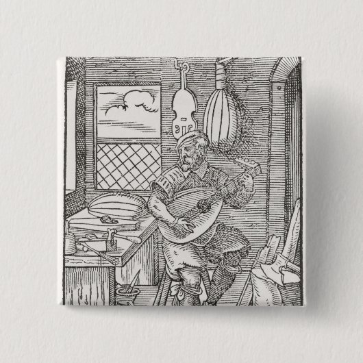 Workshop instrumentenmaker, c.1570 vierkante button 5,1 cm (Voorkant)