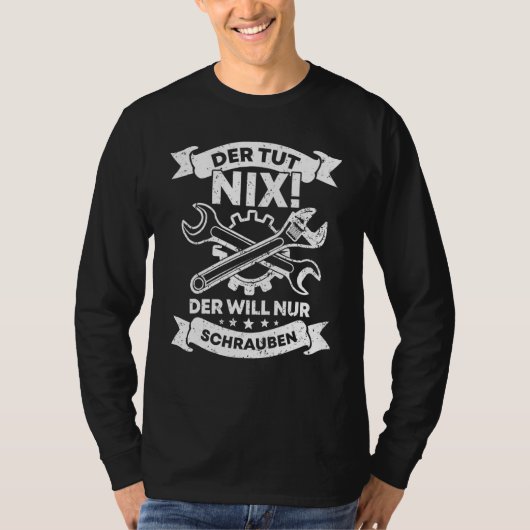 Workshop Mannen mechanische auto-mechatronica T-shirt (Voorkant)