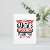 Workshop Noordpool Santa Feestdagenkaart (Staand voorkant)
