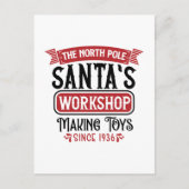Workshop Noordpool Santa Feestdagenkaart (Voorkant)