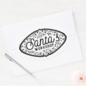 Workshop Noordpool Santa Ovale Sticker (Envelop)