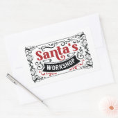 Workshop Noordpool Santa Rechthoekige Sticker (Envelop)