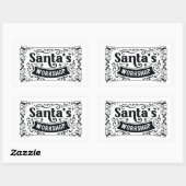 Workshop Noordpool Santa Rechthoekige Sticker (Vel)