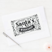 Workshop Noordpool Santa Rechthoekige Sticker (Envelop)