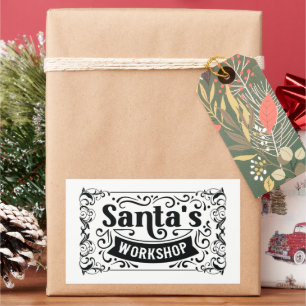 Workshop Noordpool Santa Rechthoekige Sticker