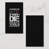 Workshop over dure tools voor ambachtsman visitekaartje (Voorkant / Achterkant)