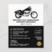 Workshop over motorfietsen, Adverteren mechanisch  Flyer (Voorkant)