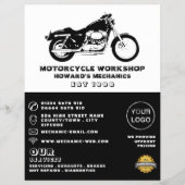 Workshop over motorfietsen, Adverteren mechanisch  Flyer (Voorkant)