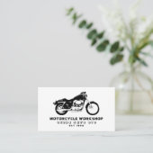 Workshop over motorfietsen, mechanisme en reparati visitekaartje (Staand voorkant)