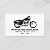 Workshop over motorfietsen, mechanisme en reparati visitekaartje (Voorkant)