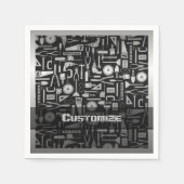 Workshop over zwart en zilver servet (Voorkant)