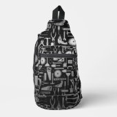 Workshop over zwart en zilver sling bag (Voorkant)