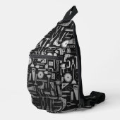 Workshop over zwart en zilver sling bag (Rechterhoek)