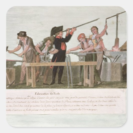 Workshop Rifle Makers, 1793 Vierkante Sticker (Voorkant)