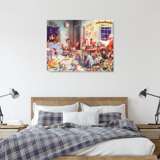 Workshop Santas Canvas Afdruk (Insitu (Slaapkamer))