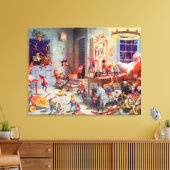 Workshop Santas Canvas Afdruk (Insitu (Woonkamer))