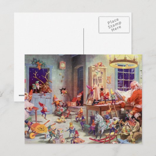 Workshop Santas Feestdagenkaart (Voorkant / Achterkant)