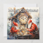 Workshop van de Kerstman | Prettige feestdagen €? Feestdagenkaart (Voorkant)