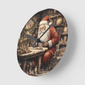 Workshop van de Kerstman Whimsy Ronde Klok (Hoek)