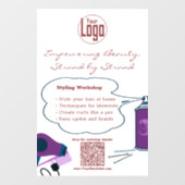 Workshop voor empowering van schoonheid raamsticker (Vel)