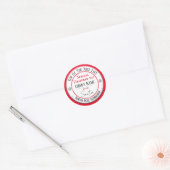 Workshop voor kerstmis Noordpool Aangepaste naam K Ronde Sticker (Envelop)