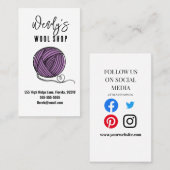 Workshop wol visitekaartje (Voorkant / Achterkant)