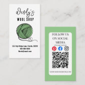 Workshop wol visitekaartje (Voorkant / Achterkant)