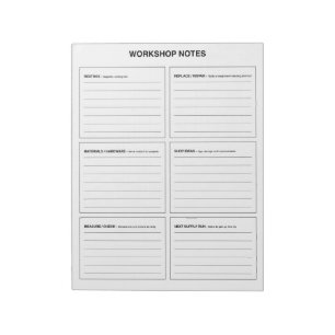 Workshopnotities Houtbewerking & DIY-organisatie Notitieblok